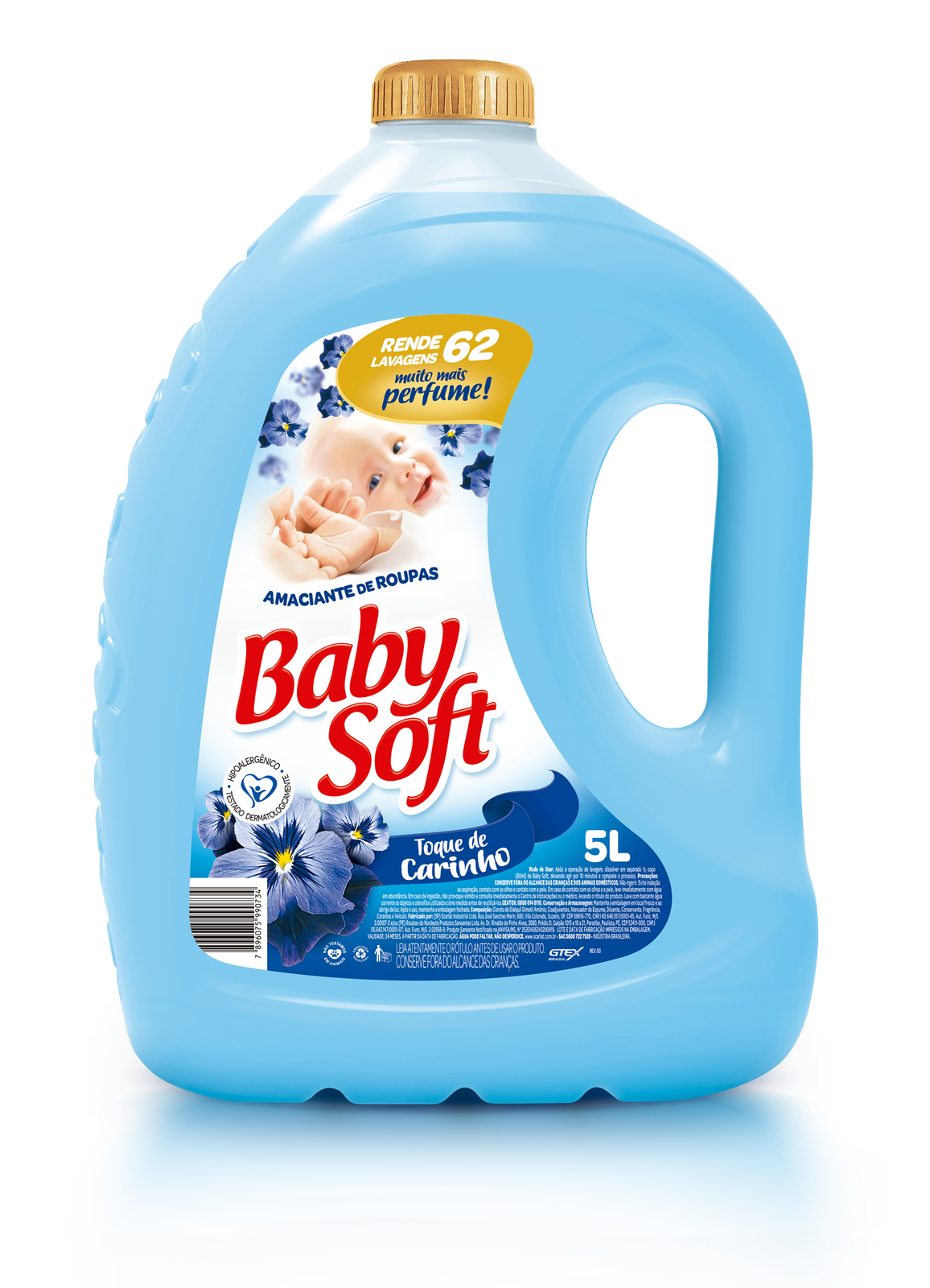 AMAC BABY SOFT TQ CARINHO AZUL 2X5LT