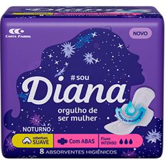ABSORVENTE DIANA SUAVE COM ABAS NOT 8UN