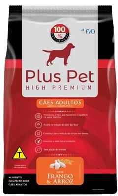 RACAO PLUS PET ADULTO MEDIO E GRANDE PORTE 6X1KG