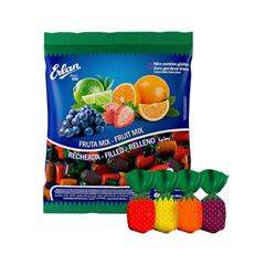 BALA ERLAN DURA RECHEADA FRUTA MIX 500GR