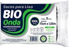 SACO PARA LIXO BIO ONDA PRETO 100LT