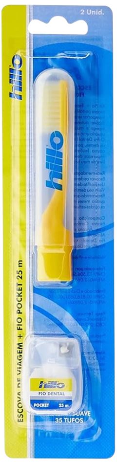 KIT VIAGEM HILLO ESCOVA DENTAL + FIO DENTAL