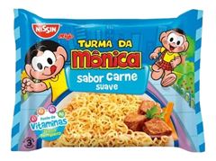 MACARRAO INSTANTANEO NISSIN TURMA DA MONICA CARNE 85G