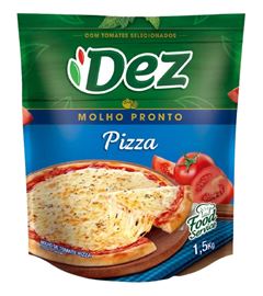 MOLHO PRONTO DEZ PIZZA SACHE 1,5KG