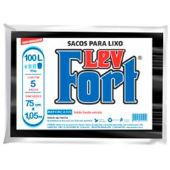 SACO PARA LIXO LEVFORT PRETO REFORCADO 100L